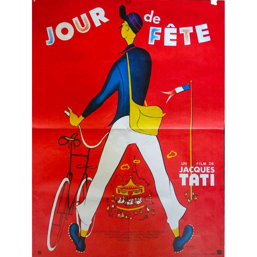 JOUR DE FETE Affiche de film  - 60x80 cm. - 1949 - Paul Frankeur, Jacques Tati