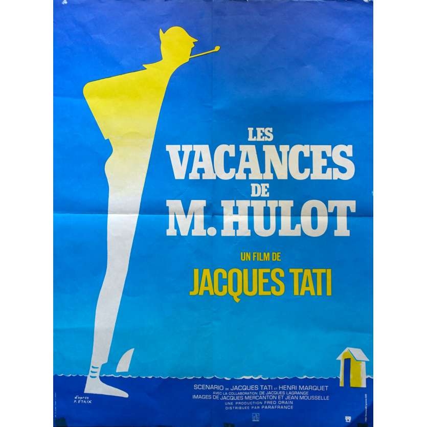 LES VACANCES DE MR HULOT Affiche de film - 60x80 cm. - 1953/R1970 - Paul Frankeur, Jacques Tati