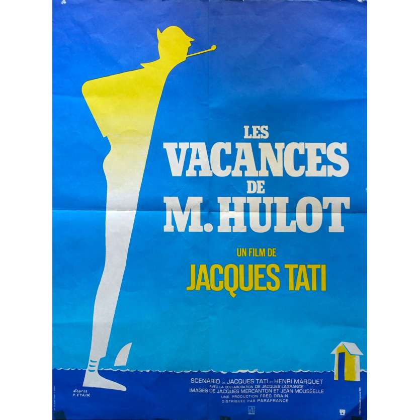 LES VACANCES DE MR HULOT Affiche de film  - 60x80 cm. - 1953/R1970 - Paul Frankeur, Jacques Tati