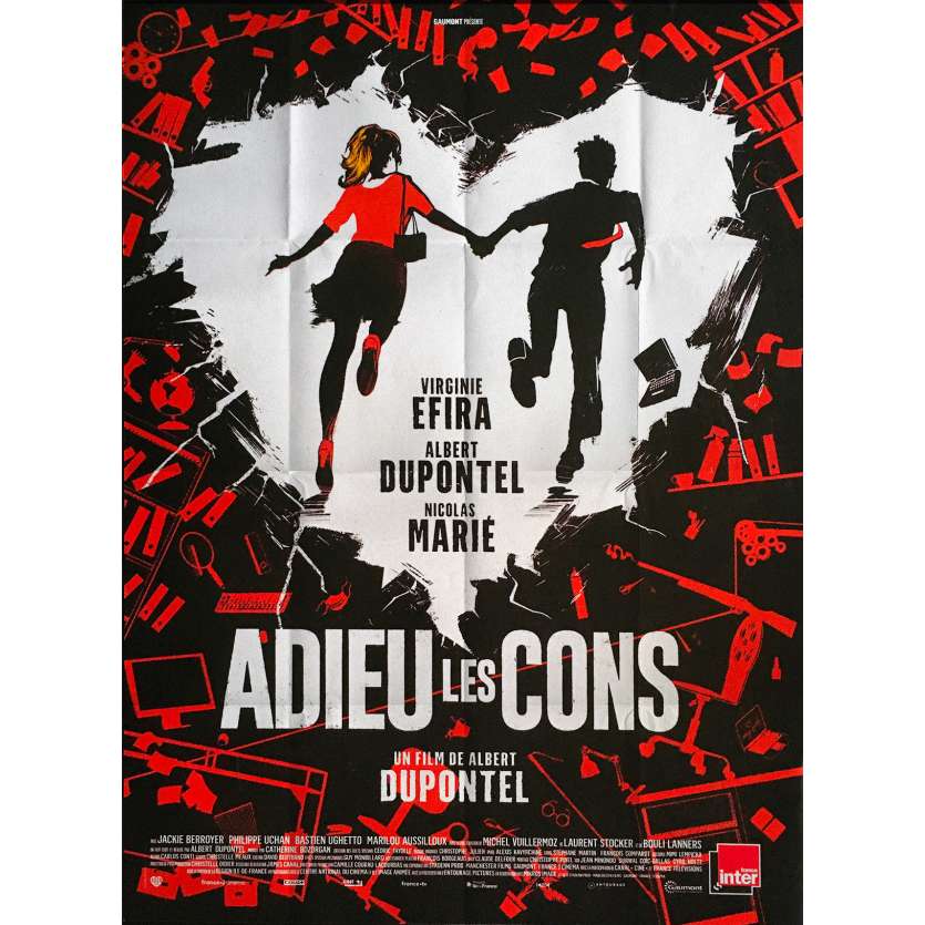 ADIEU LES CONS Affiche de film - 120x160 cm. - 2020 - Terry Gilliam, Virginie Efira, Albert Dupontel