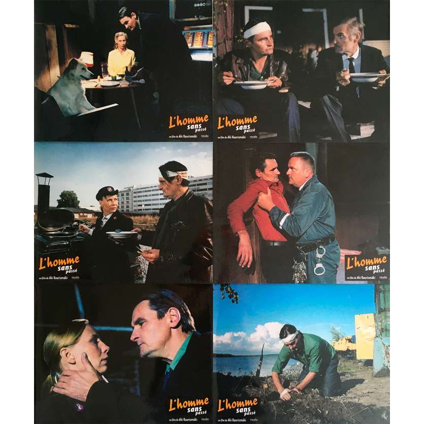 THE MAN WITHOUT A PAST Original Lobby Cards x6 - 9x12 in. - 2002 - Aki Kaurismäki, Markku Peltola