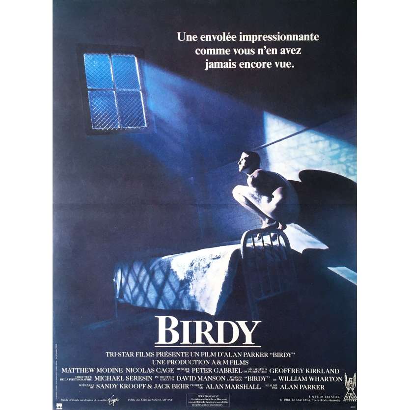 BIRDY Original Movie Poster  - 15x21 in. - 1984 - Alan Parker, Matthew Modine, Nicolas Cage
