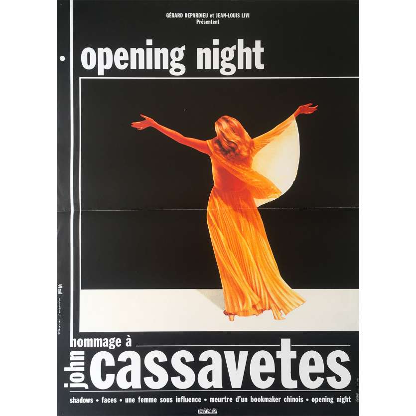 OPENING NIGHT Original Movie Poster  - 15x21 in. - 1977 - John Cassavetes, Gena Rowlands