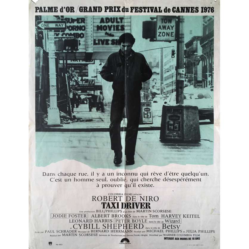 TAXI DRIVER Affiche de film - 60x80 cm. - 1976 - Robert de Niro, Martin Scorsese