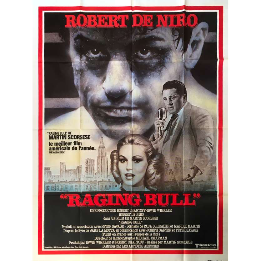 RAGING BULL Affiche de film - 120x160 cm. - 1980 - Robert de Niro, Martin Scorsese