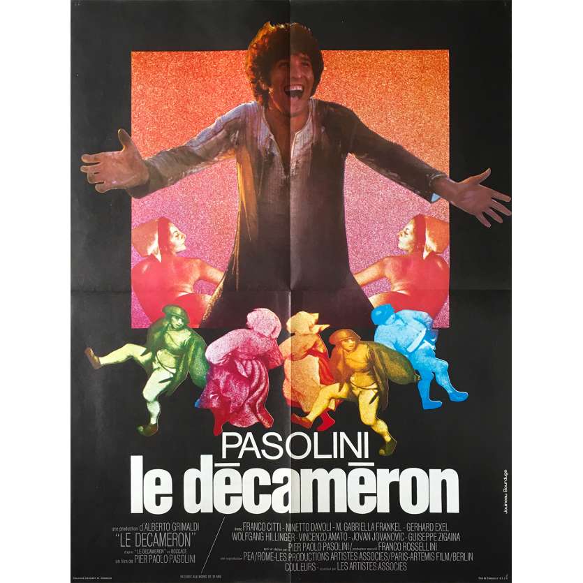 THE DECAMERON Original Movie Poster - 23x32 in. - 1971 - Pier Paolo Pasolini, Franco Citti