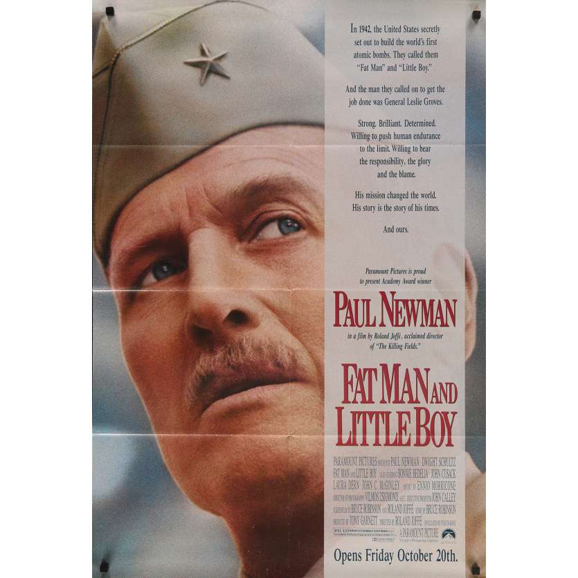 FAT MAN AND LITTLE BOY Original Movie Poster - 27x40 in. - 1989 - Roland Joffé, Paul Newman