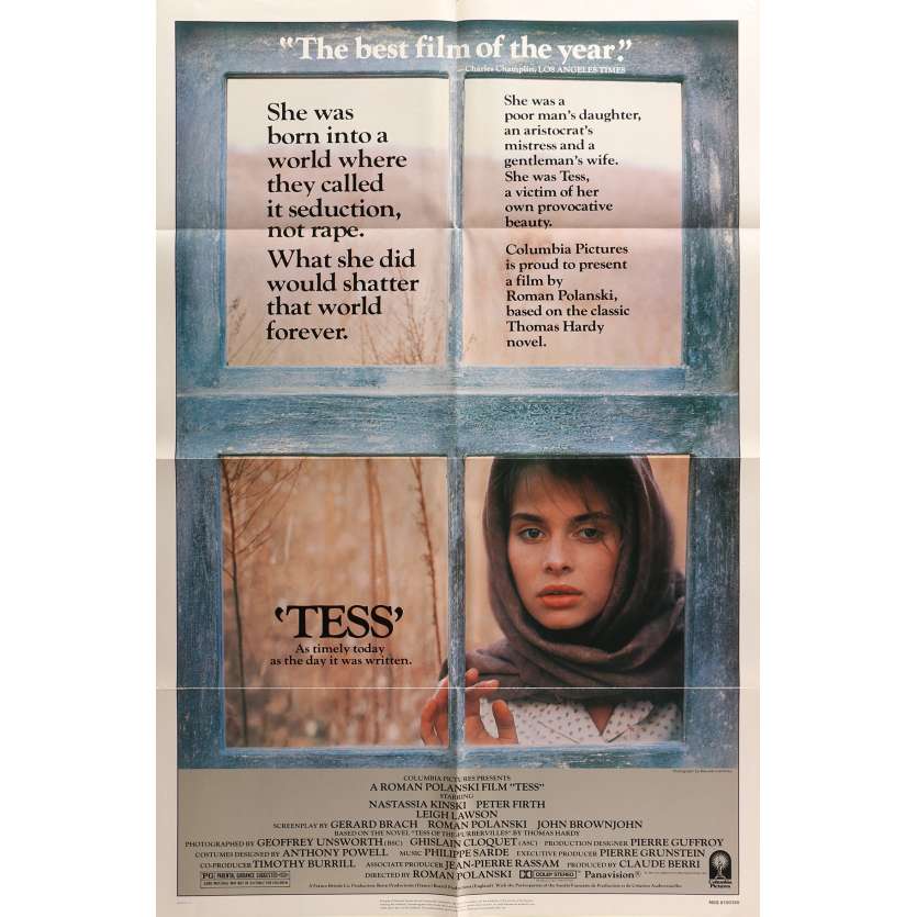 TESS Original Movie Poster - 27x40 in. - 1981 - Roman Polanski, Nastassja Kinski