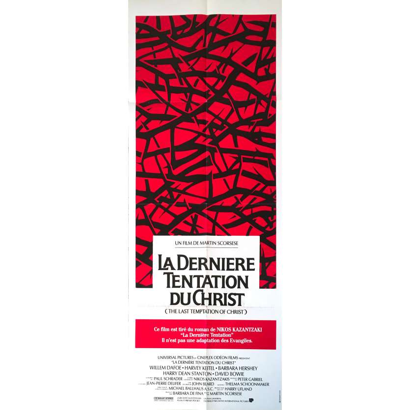 LA DERNIERE TENTATION DU CHRIST Affiche de film Mod A - 60x160 cm. - 1988 - Willem Dafoe, Martin Scorsese
