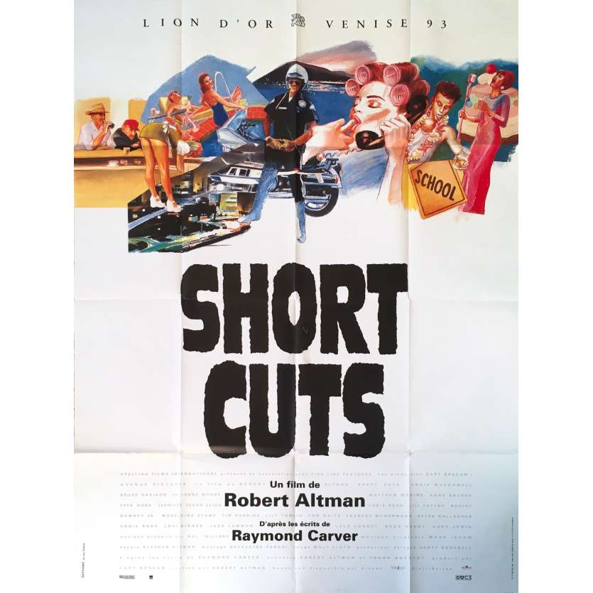 SHORT CUTS Affiche de film  - 120x160 cm. - 1993 - Tim Robbins, Robert Altman