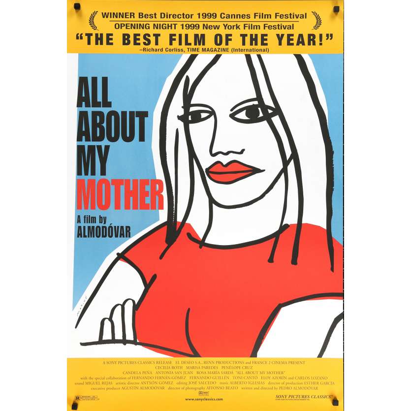 TOUT SUR MA MERE Affiche de film - 69x102 cm. - 1999 - Cecilia Roth, Pedro Almodovar