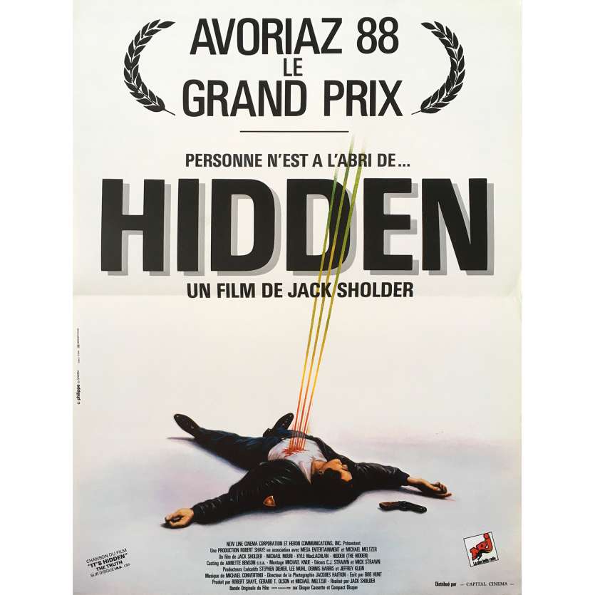 HIDDEN Movie Poster  15x21 in. French - 1987 - Jack Sholder, Kyle MacLachlan