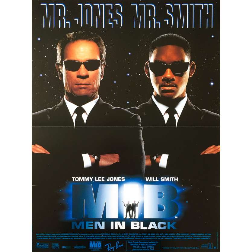 MEN IN BLACK Affiche de film 40x60 cm - 1997 - Will Smith, Barry Sonnenfeld