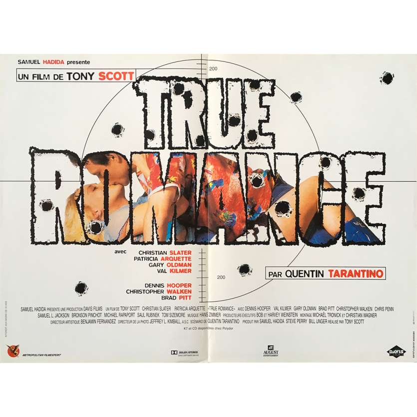 TRUE ROMANCE Affiche de film  40X60 - 1993 - Christian Slater, Tony Scott