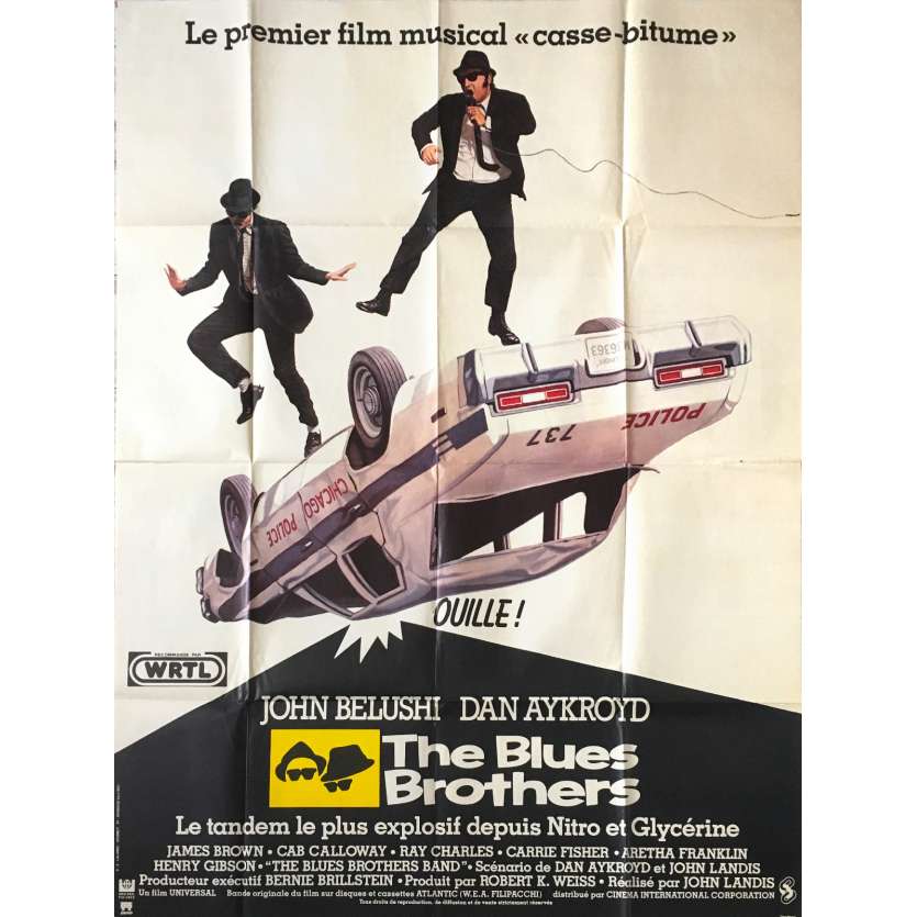 THE BLUES BROTHERS Original Movie Poster  - 47x63 in. - 1981 - John Landis, John Belushi