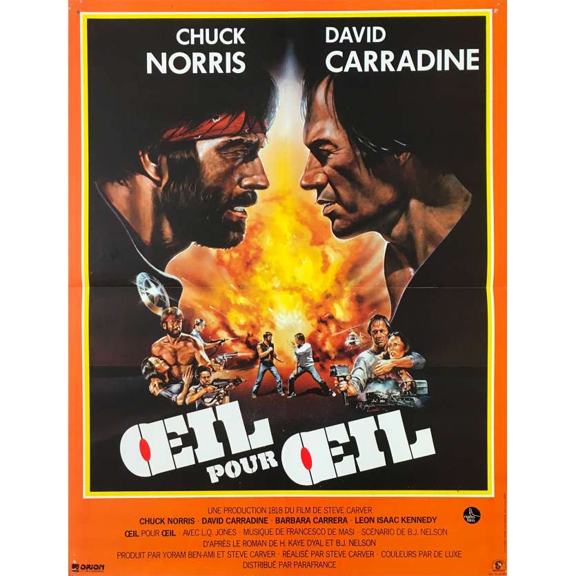 LONE WOLF McQUADE Original Movie Poster - 15x21 in. - 1983 - Steve Carver, Chuck Norris, David Carradine