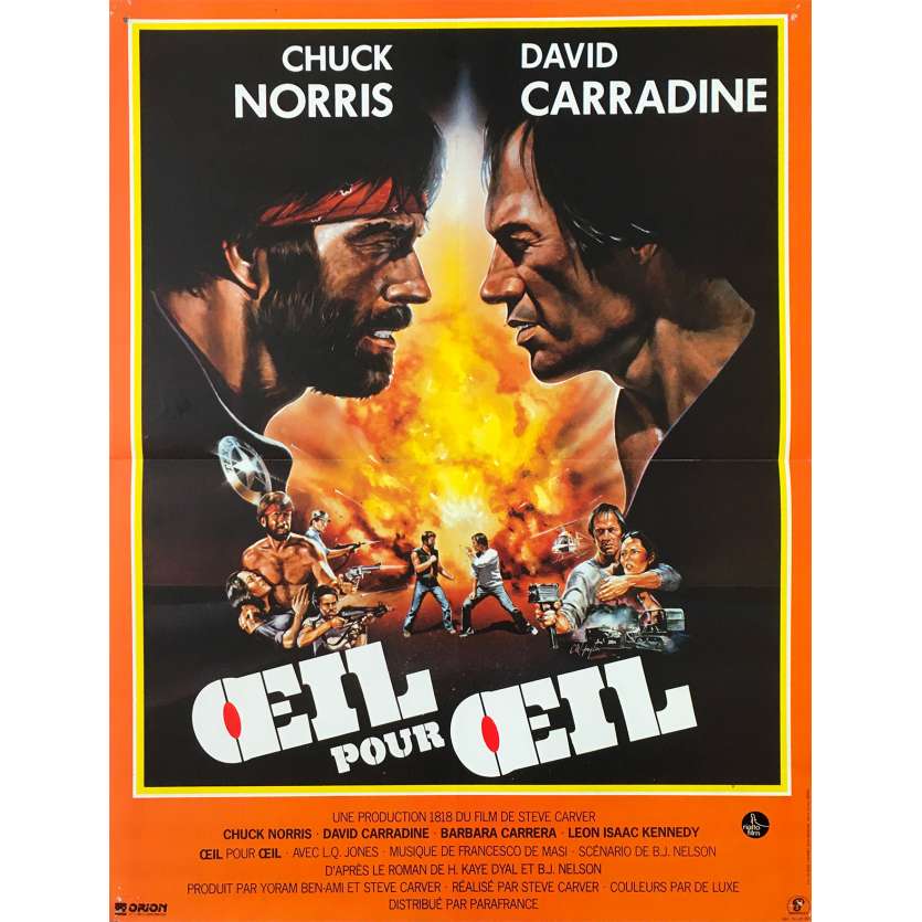 ŒIL POUR ŒIL Affiche de film - 40x60 cm. - 1983 - Chuck Norris, David Carradine, Steve Carver