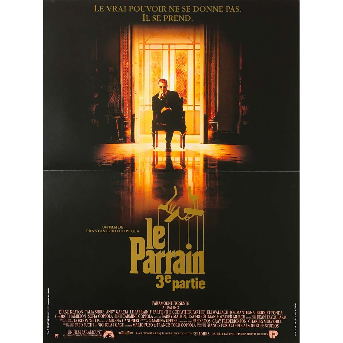 La Trilogie Du Baztan Film 1 Affiche de cinéma française de LE PARRAIN 3 - 40x60 cm.