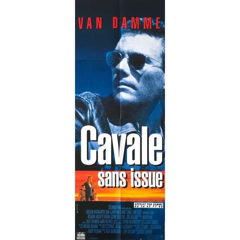 NOWHERE TO RUN Original Movie Poster - 23x63 in. - 1993 - Roger Harmon, Jean-Claude Vandamme