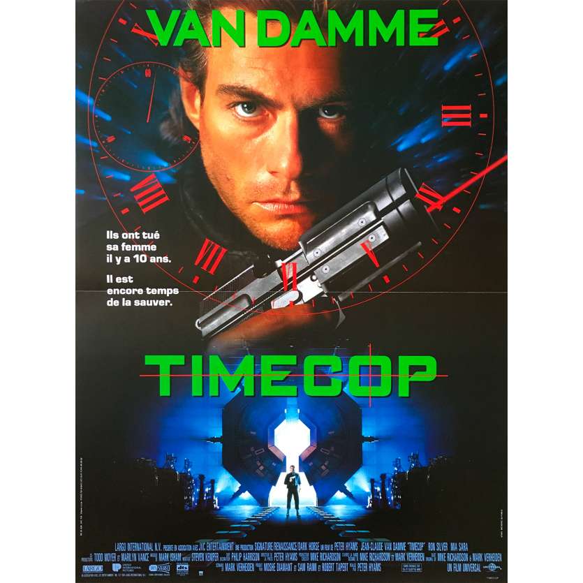 TIMECOP Affiche de film - 40x60 cm. - 1994 - Jean-Claude Van Damme, Peter Hyams