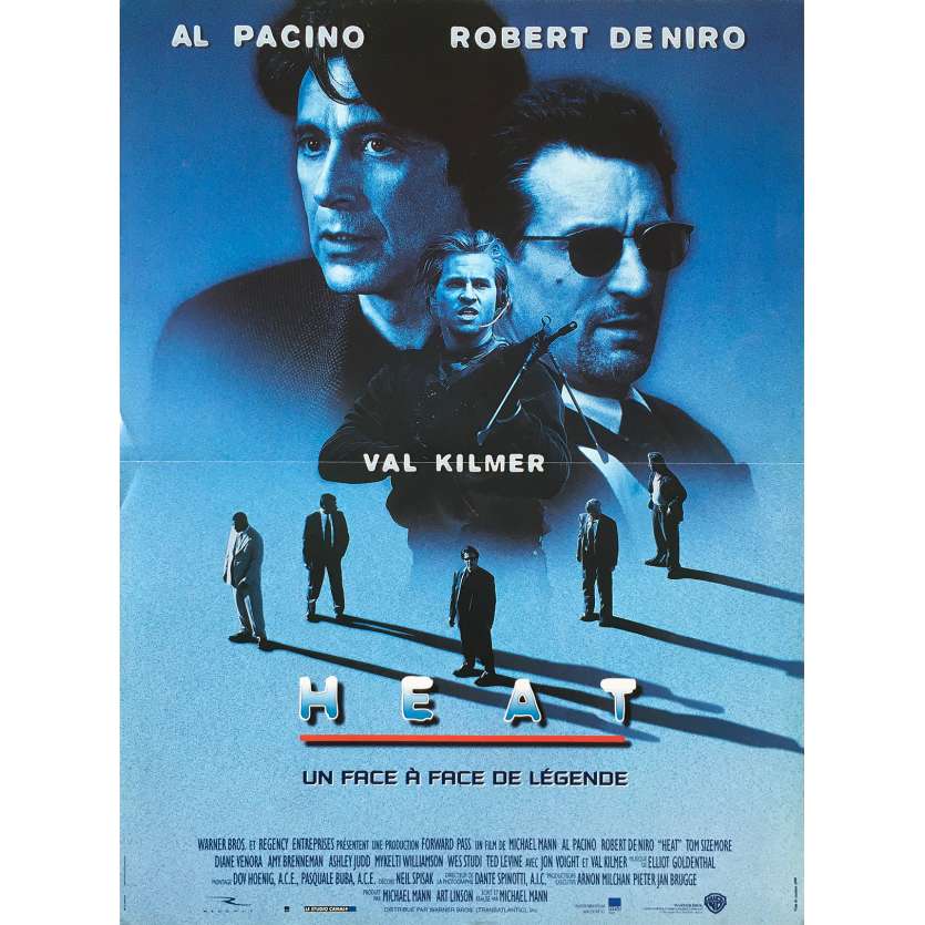 HEAT Original Movie Poster - 15x21 in. - 1995 - Michael Mann, Burt Reynolds