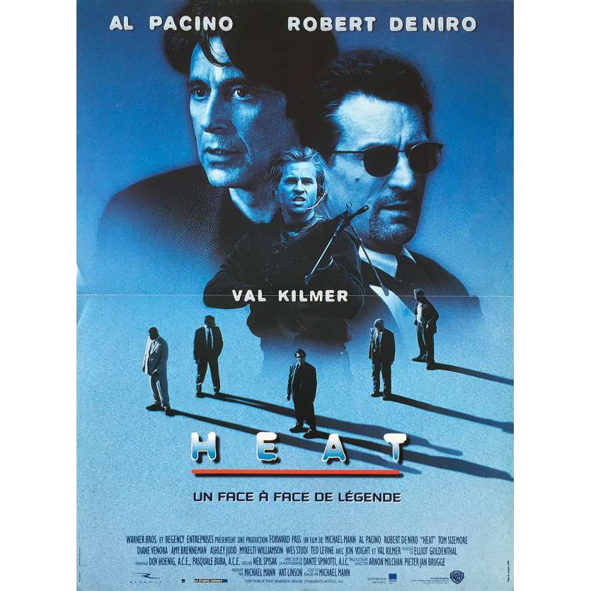 HEAT Original Movie Poster  - 15x21 in. - 1995 - Michael Mann, Burt Reynolds