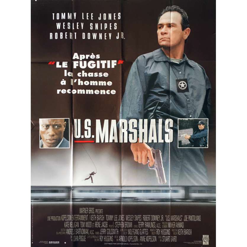 U.S. MARSHALS Affiche de film  - 120x160 cm. - 1998 - Tommy Lee Jones, Wesley Snipes, Stuart Baird