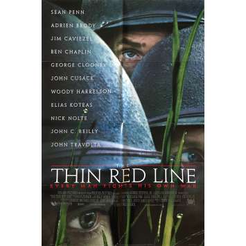 THE THIN RED LINE Original Movie Poster - 27x41 in. - 1998 - Terrence Malick, Sean Penn THE THIN RED LINE Original Movie Poster - 27x41 in. - 1998 - Terrence Malick, Sean Penn