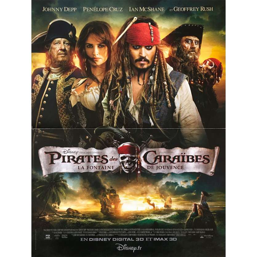 Résumé De Pirates Des Caraibes 1 Affiche de cinéma française de PIRATES DE CARAIBES - 40x60 cm.