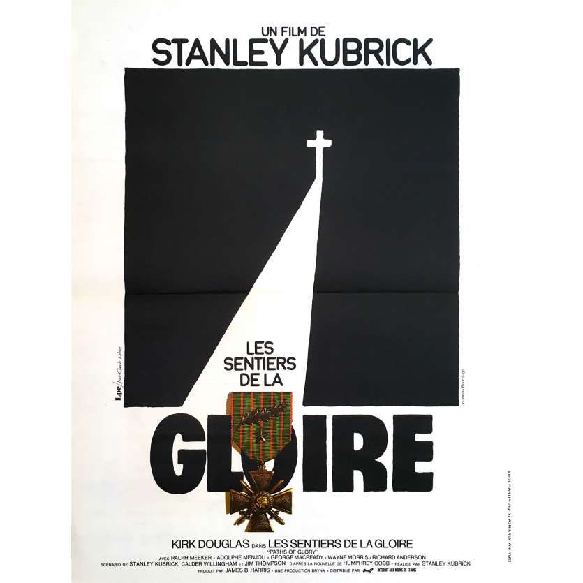 LES SENTIERS DE LA GLOIRE Affiche de film - 40x60 cm. - 1975 - Kirk Douglas, Stanley Kubrick