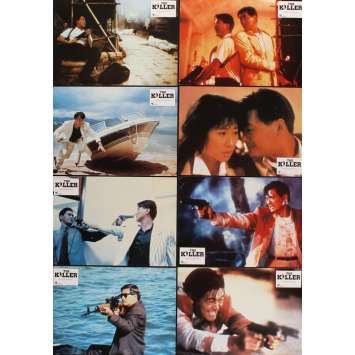KILLER 8 French LCs '89 John Woo directed, action images of Chow Yun-Fat!