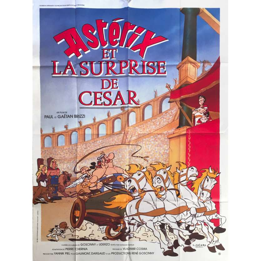 ASTERIX ET LA SURPRISE DE CESAR Affiche de film  - 120x160 cm. - 1985 - Roger Carel, Gaëtan Brizzi