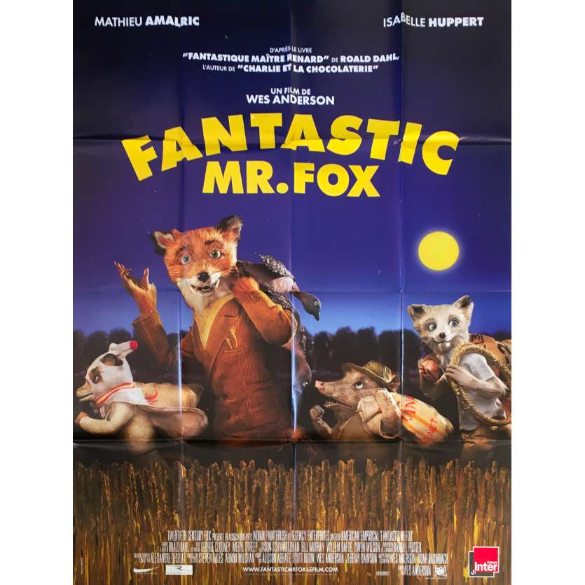FANTASTIC MR FOX Original Movie Poster  - 47x63 in. - 2009 - Wes Anderson, George Clooney
