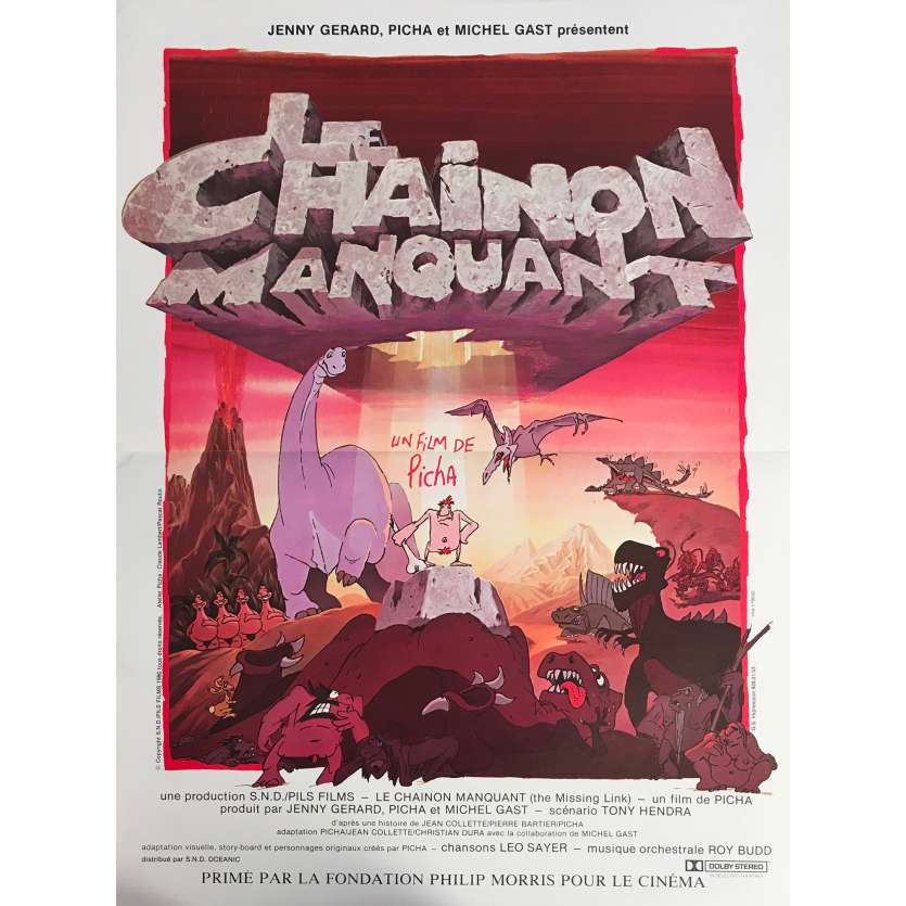 THE MISSING LINK Original Movie Poster  - 15x21 in. - 1980 - Picha, Richard Darbois