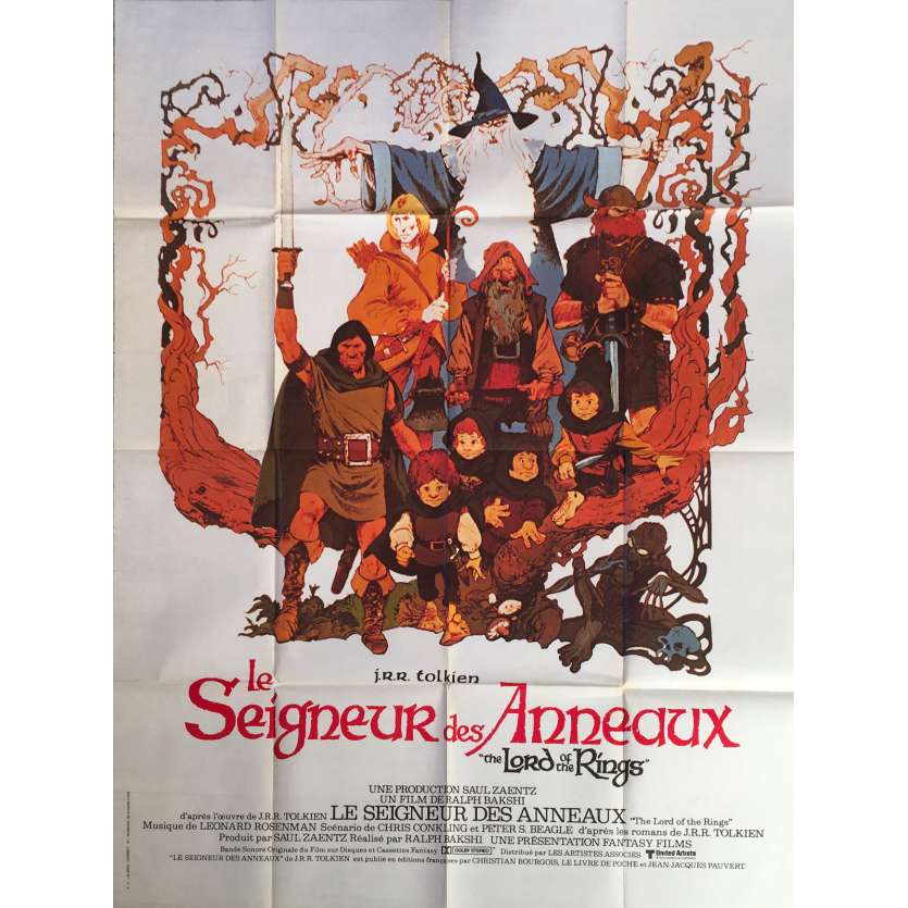 THE LORD OF THE RINGS (CARTOON) Original Movie Poster  - 47x63 in. - 1978 - Ralph Bakshi, John Hurt