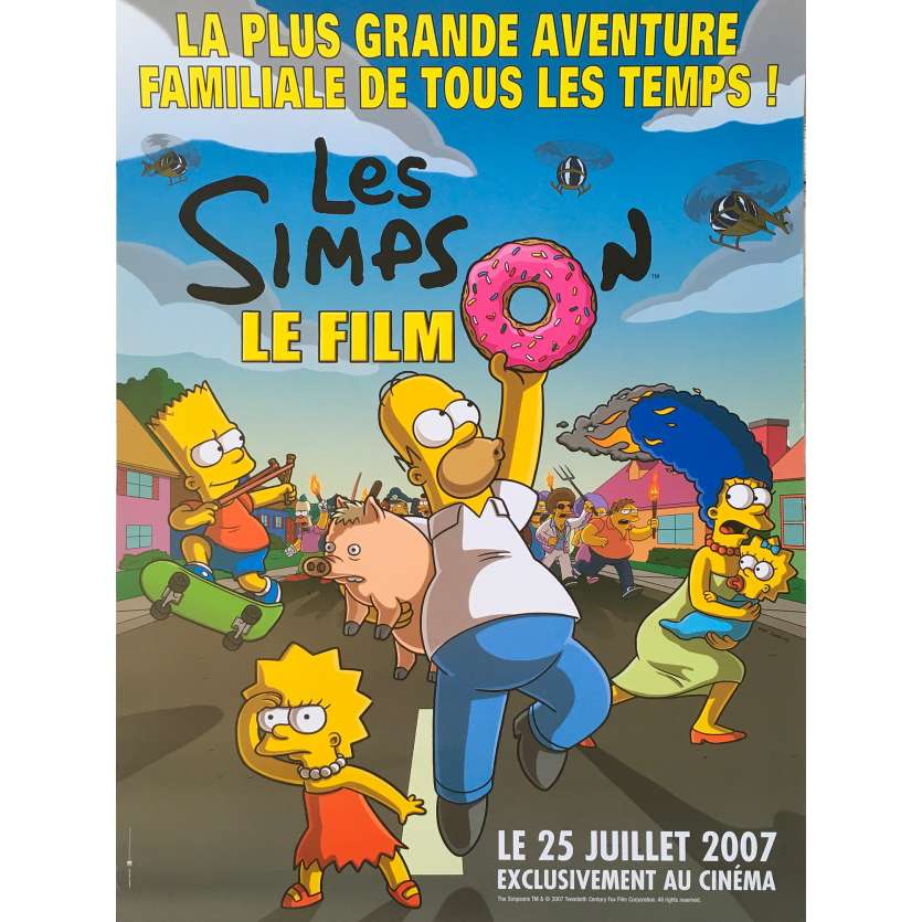 THE SIMPSONS MOVIE Original Movie Poster  - 15x21 in. - 2007 - David Silverman, Dan Castellaneta