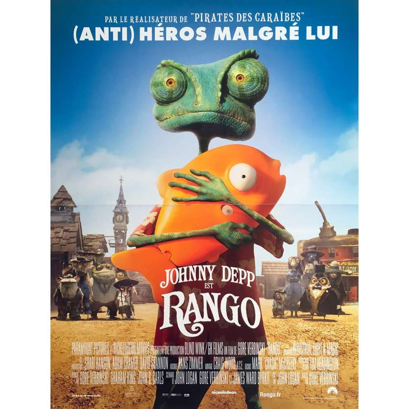 RANGO Affiche de film - 40x60 cm. - 2011 - Johnny Depp, Gore Verbinski