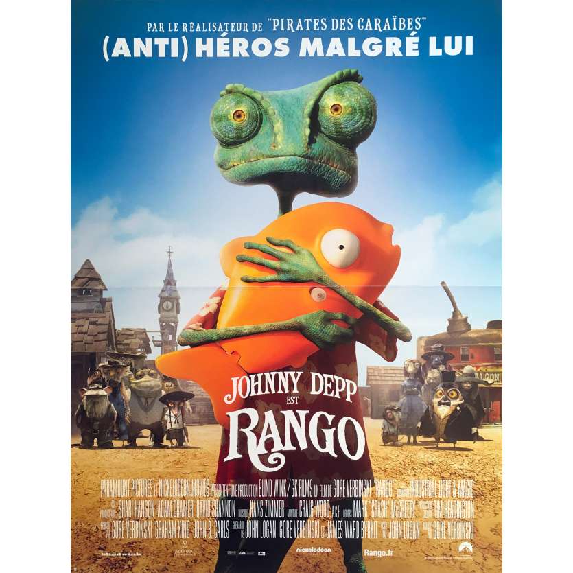 RANGO Original Movie Poster - 15x21 in. - 2011 - Gore Verbinski, Johnny Depp
