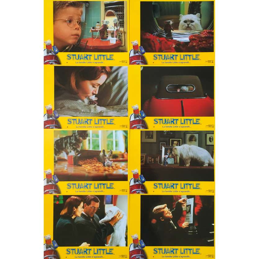 STUART LITTLE Original Lobby Cards x8 - 9x12 in. - 1999 - Rob Minkoff, Michael J. Fox