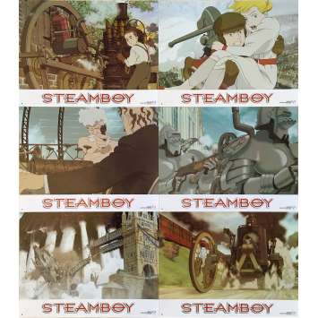 STEAMBOY Original Lobby Cards x6 - 9x12 in. - 2004 - Katsuhiro Ōtomo, Anne Suzuki