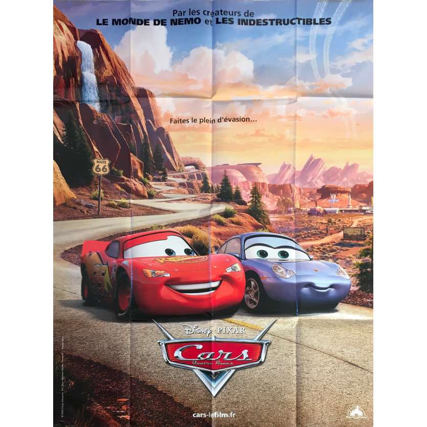 CARS Original Movie Poster  - 47x63 in. - 2006 - John Lasseter, Owen Wilson