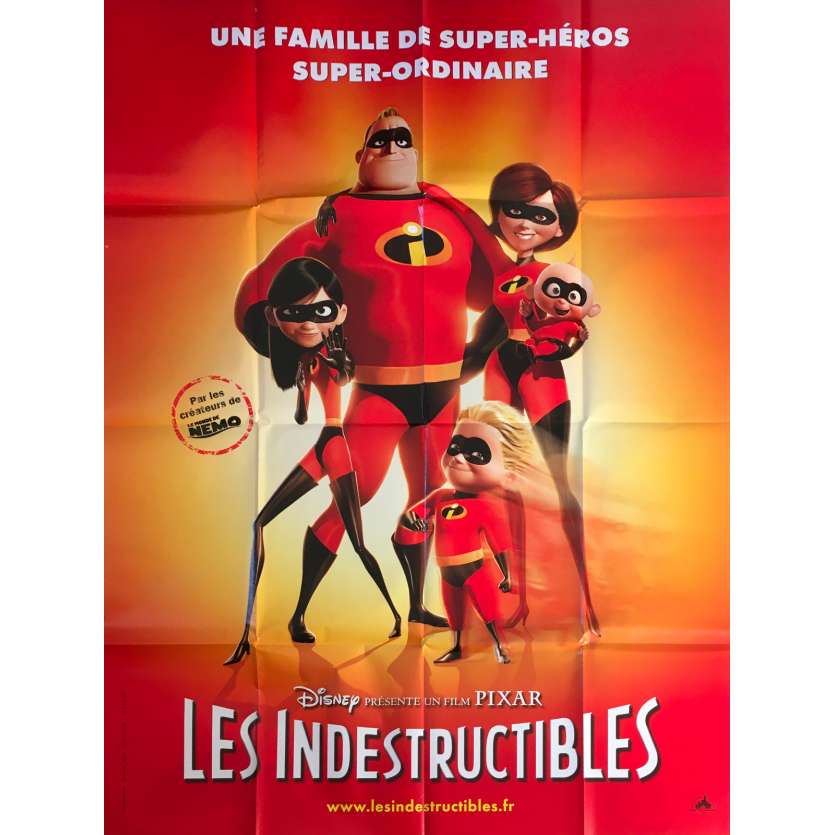 THE INCREDIBLES Original Movie Poster  - 47x63 in. - 2004 - Brad Bird, Craig T. Nelson
