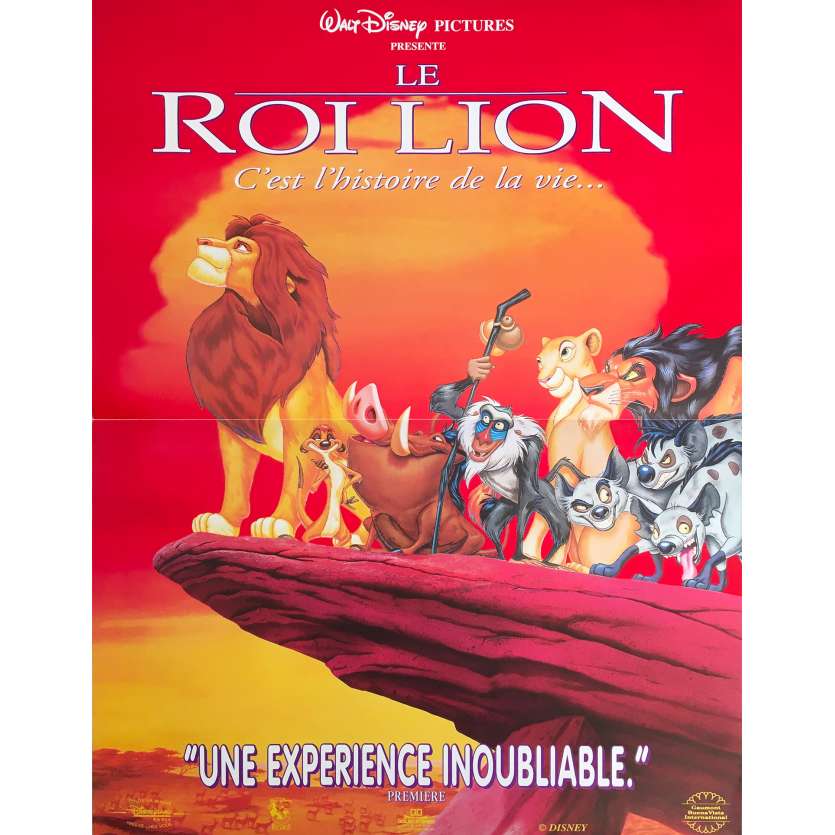 LE ROI LION Affiche de film - 40x60 cm. - 1994 - Matthew Broderick, Walt Disney