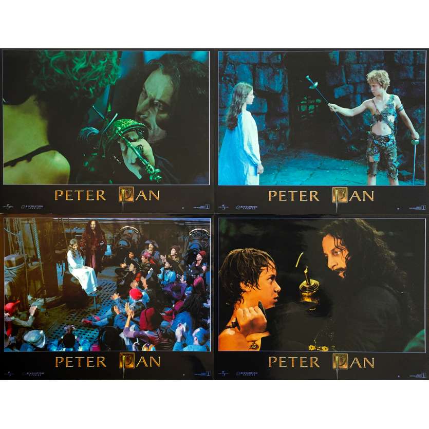 PETER PAN THE MOVIE Original Lobby Cards x4 - 9x12 in. - 2003 - P.J. Hogan, Jeremy Sumpter