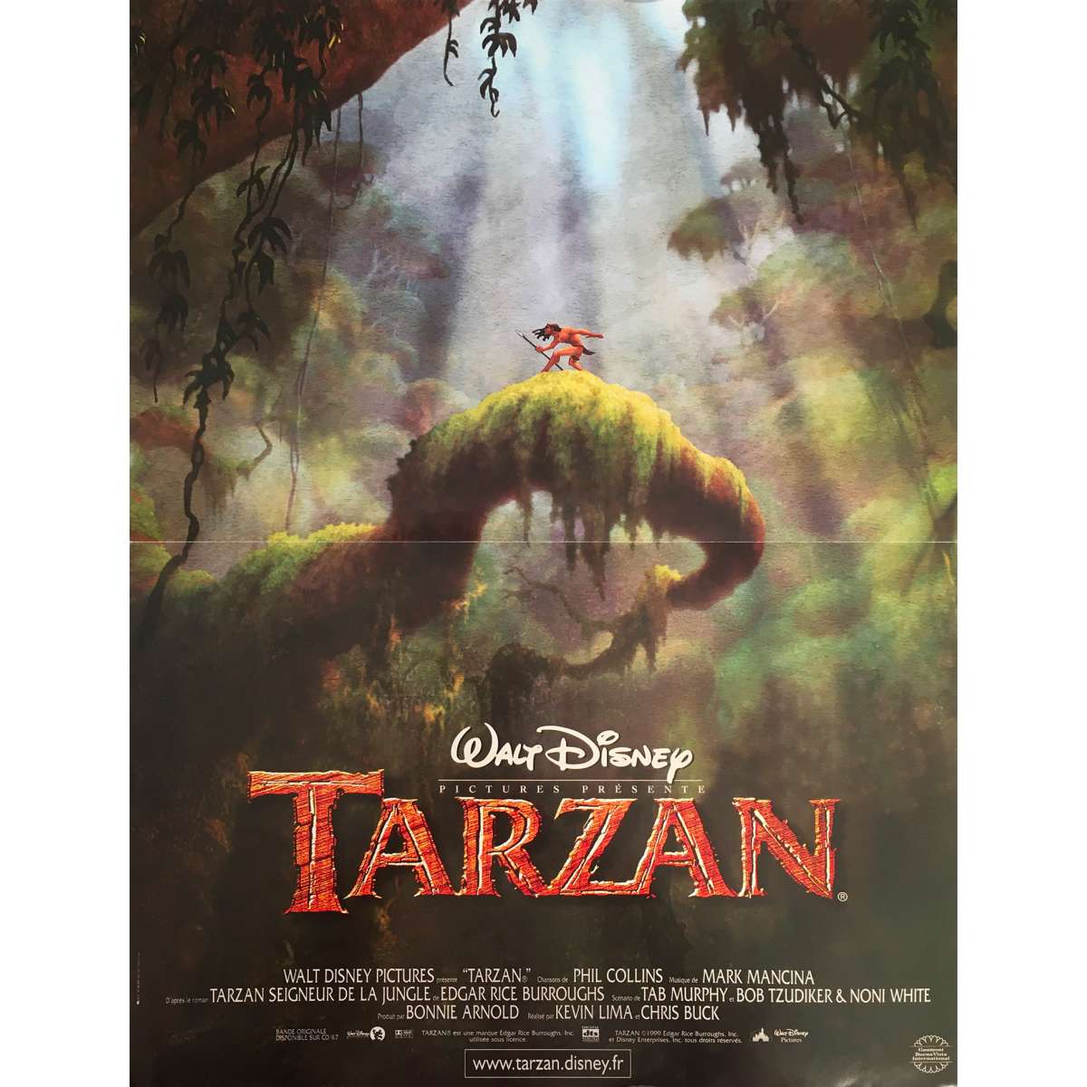 TARZAN French Movie Poster 15x21 in. 1999
