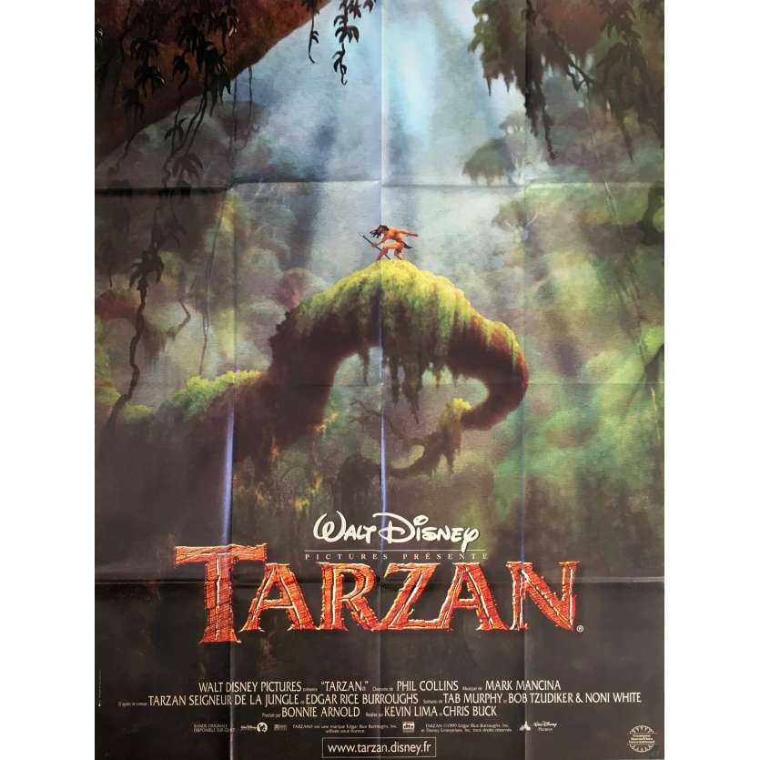TARZAN Original Movie Poster  - 47x63 in. - 1999 - Walt Disney, Minnie Driver
