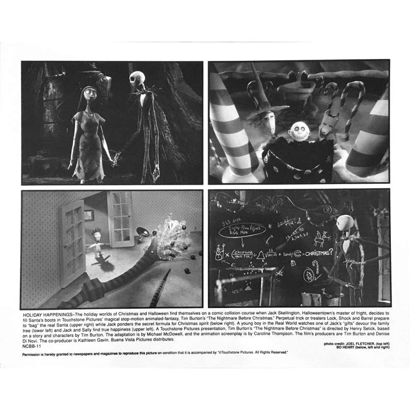 THE NIGHTMARE BEFORE CHRISTMAS Original Lobby Card NCBB-11 - 8x10 in. - 1993 - Tim Burton, Danny Elfman