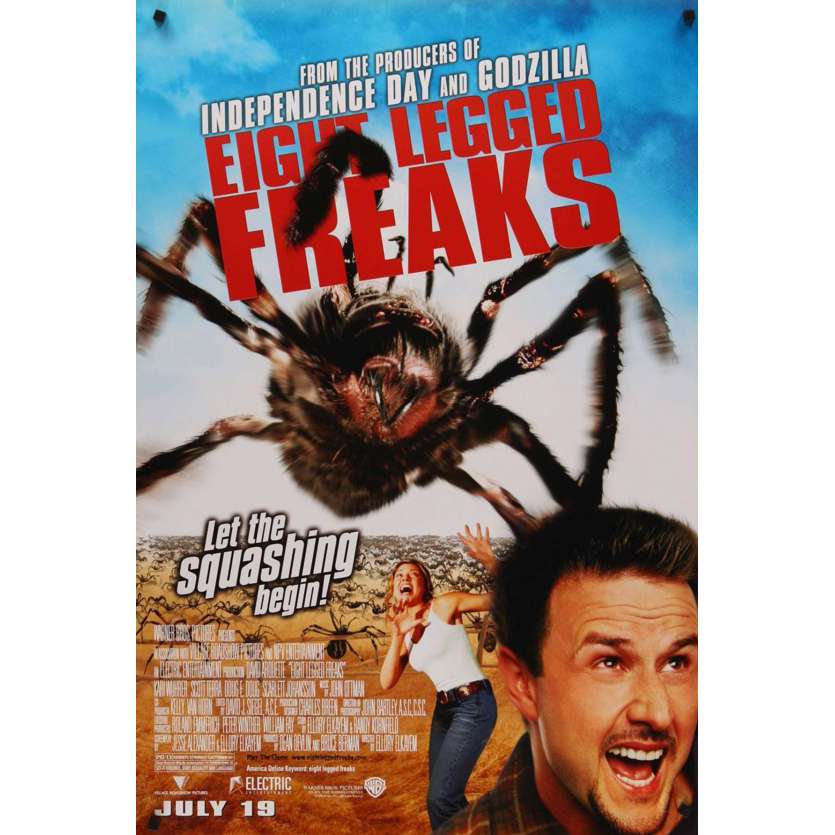 EIGHT LEGGED FREAKS 1sh Movie Poster '02 David Arquette, Scarlett Johansson Spiders