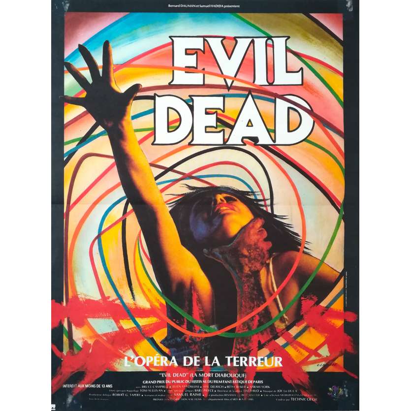 EVIL DEAD Affiche de film  - 40x60 cm. - 1981 - Bruce Campbell, Sam Raimi