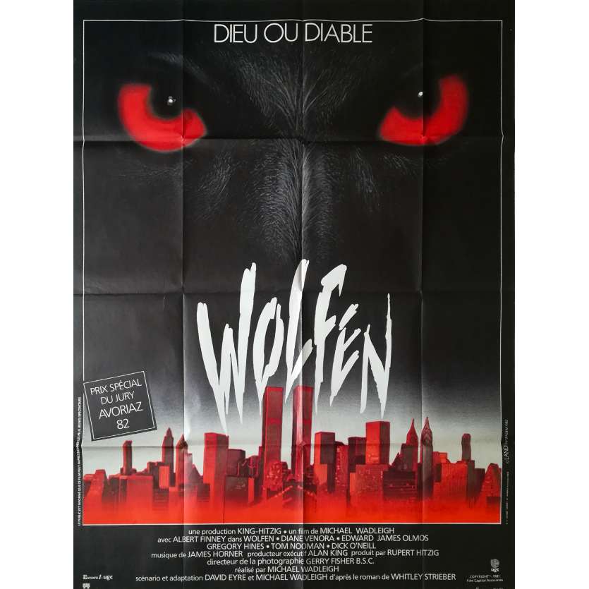 WOLFEN Original Movie Poster  - 47x63 in. - 1981 - Michael Wadleigh, Albert Finney